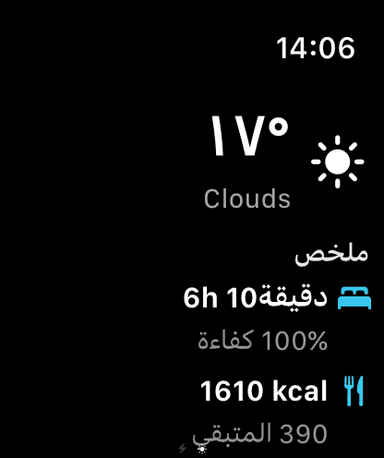 ‏MeteoHealth على Apple Watch: درجة الحرارة والطقس الحاليان مع ملخص حالة اليوم